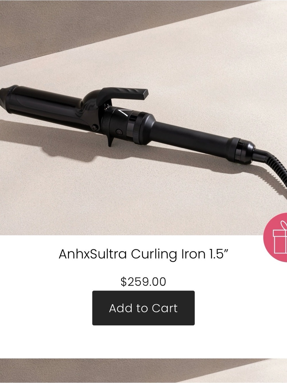 1.5" Black Curling Iron